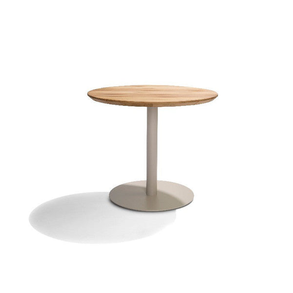 Tribù T-TABLE runder Esstisch leinen/teak