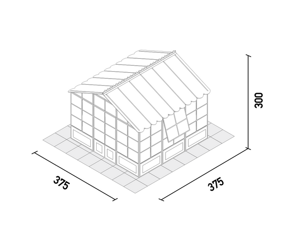 UNOPIU Gewächshaus Orangerie Model 2