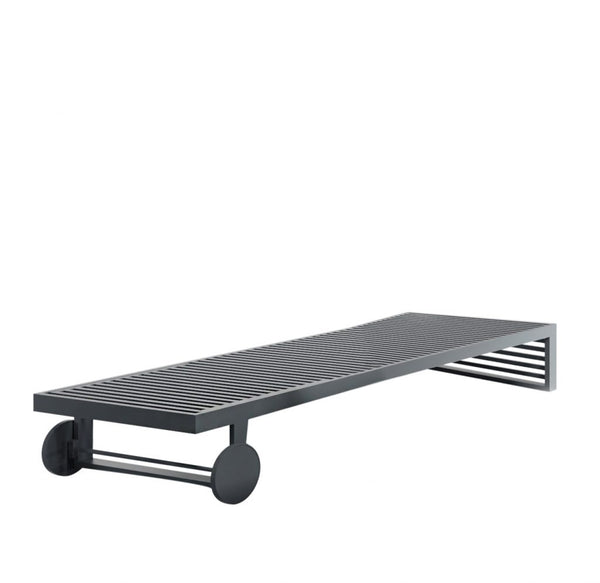 Gandia Blasco DNA Chaise Lounge in anthracite, liegend, ohne Kissen