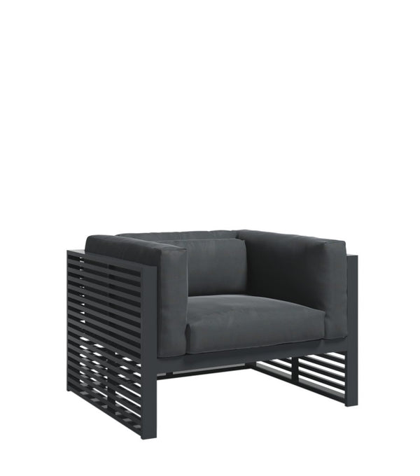 Gandia Blasco DNA Lounge Chair in anthracite, Frontansicht 