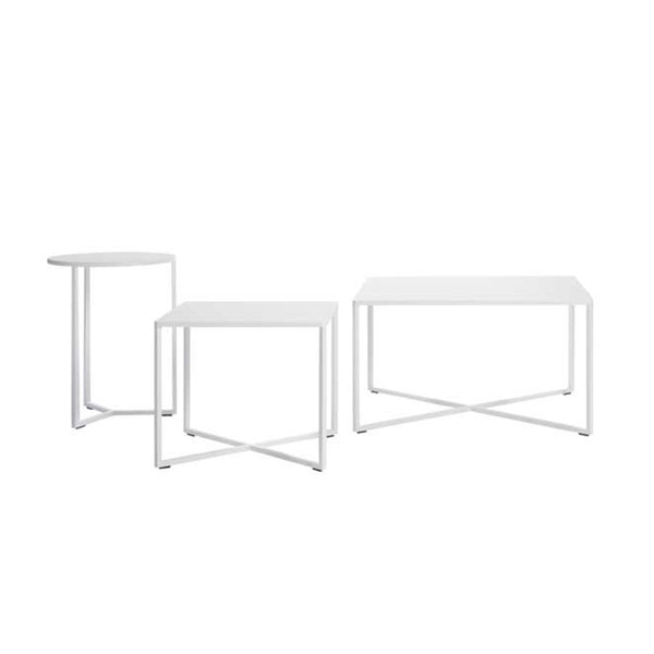 Tribù NATAL ALU square side table 40 cm 