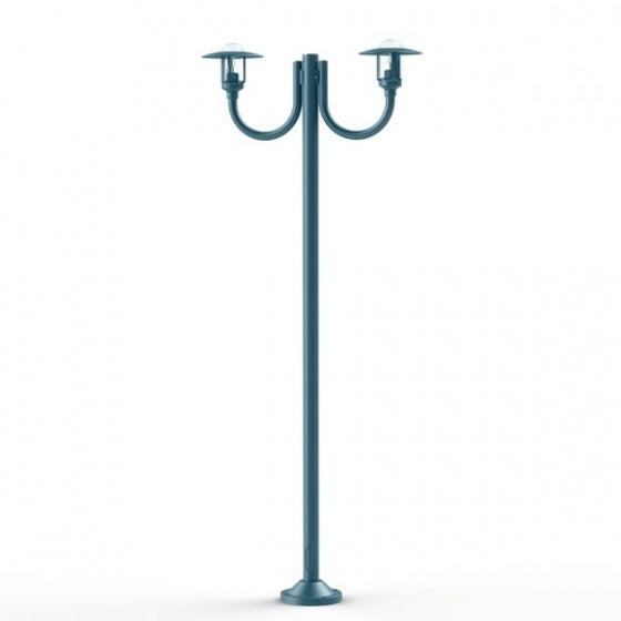 Roger Pradier NEWPARK Stehleuchte mit 2 Lampen gebogen blau