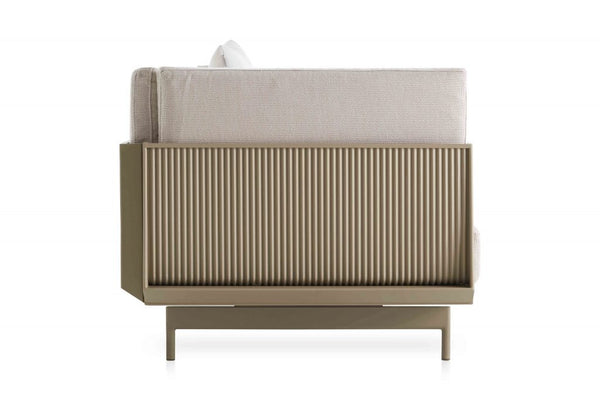 Gandia Blasco Onde 2 Seat Sofa in sand, Seitenansicht 